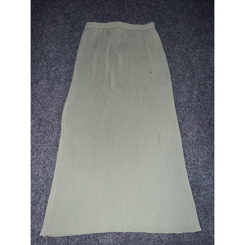 Liz Claiborne Petite Sage Green Pleated Maxi Skirt Size 2P